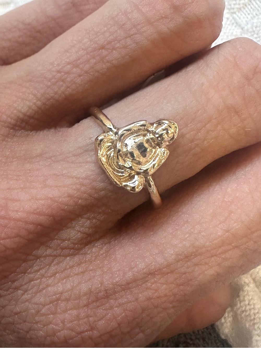 Gold Buddha ring